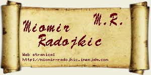 Miomir Radojkić vizit kartica